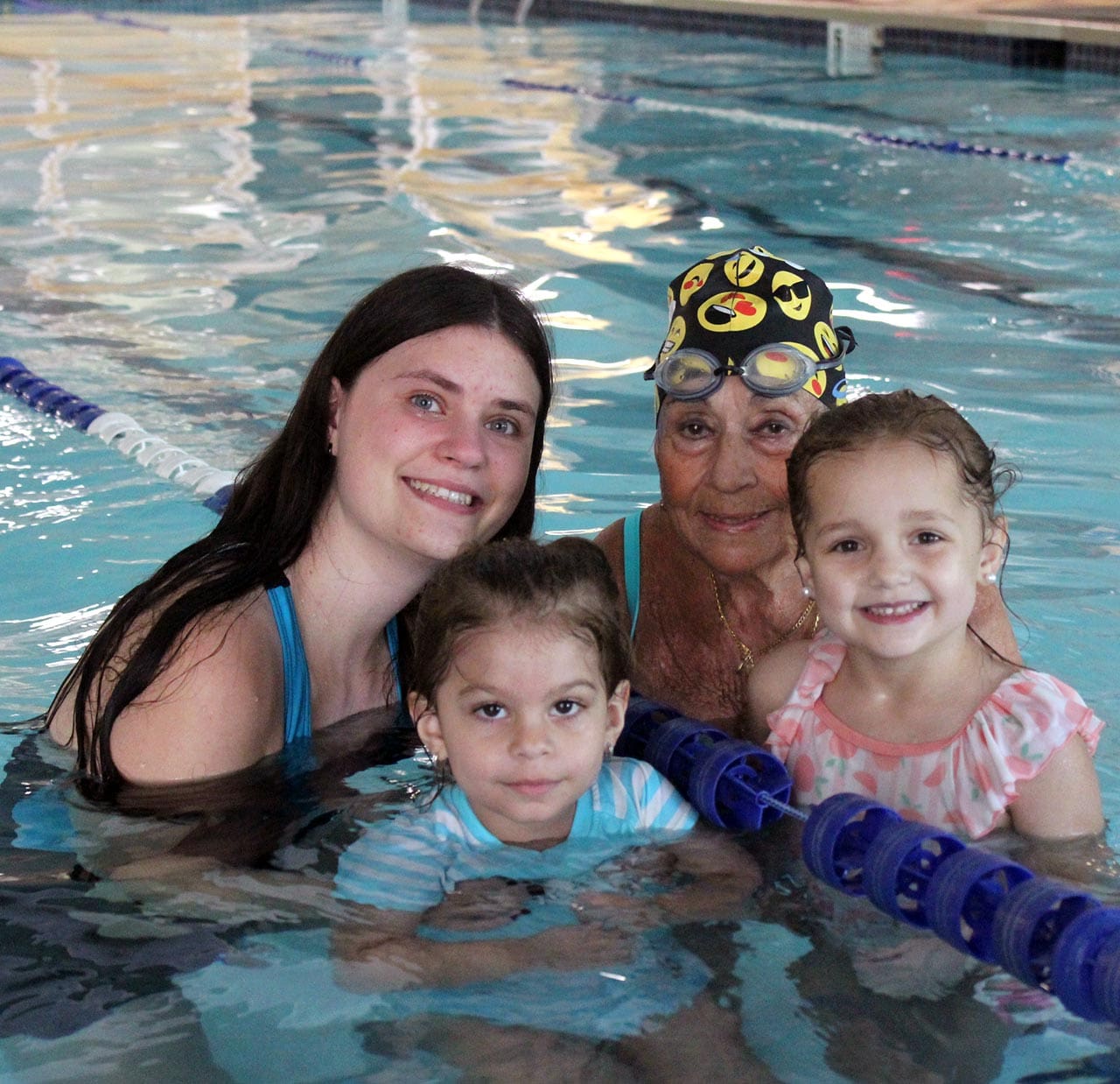 Family In Pool