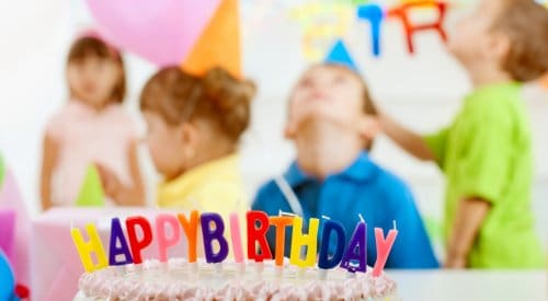 children celebrate a birthday party at premier athletic club birthday party venue in montrose