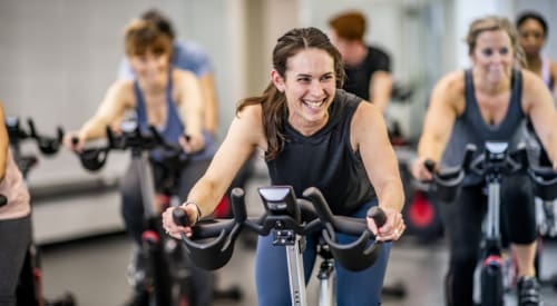 Group Cycling Class at Montrose Gym